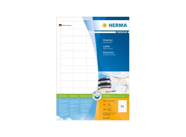 Etikett HERMA premium A4 38,1x21,2(6500) 